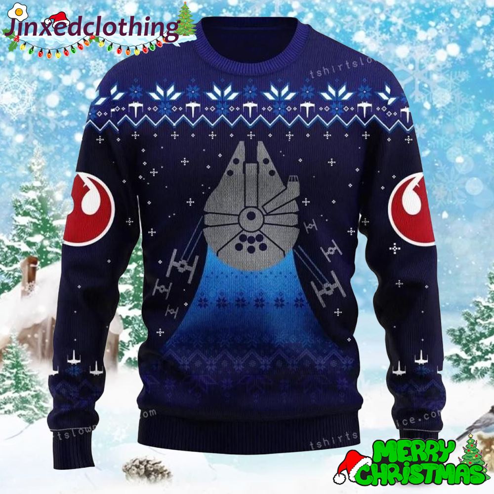 Star Wars Blue Navi Winter Christmas Ugly Sweater Unisex 